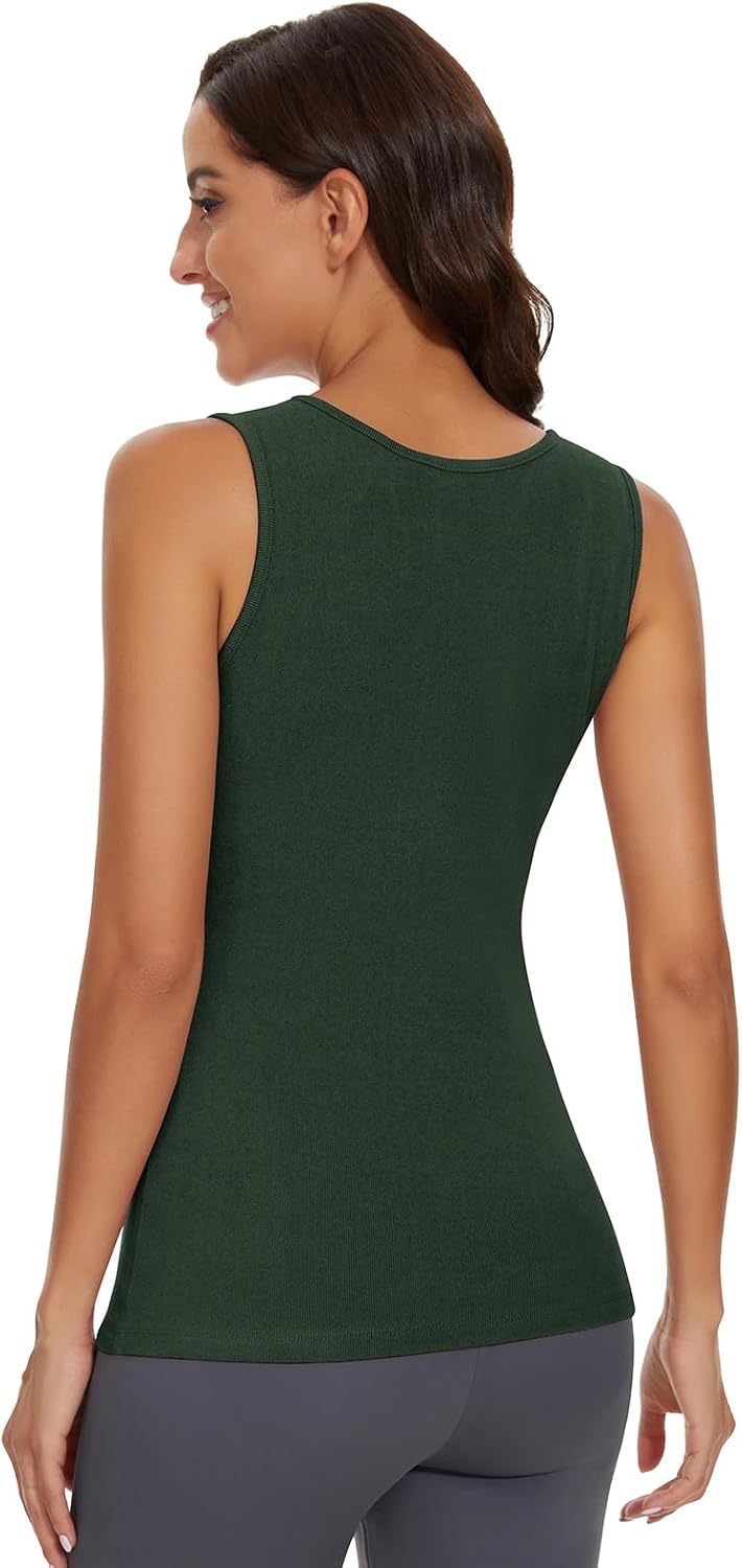 WOWENY Damen Thermo Unterhemd Warm Tank Top Fleece Untershirt Ärmellos Oberteil Thermounterwäsche Ba