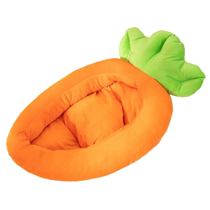 Soft Animal Nest, Carrot-Shaped Cat Bed, Plush Sleeping Pad with Comfortable Cushion Feature, Pet Ac