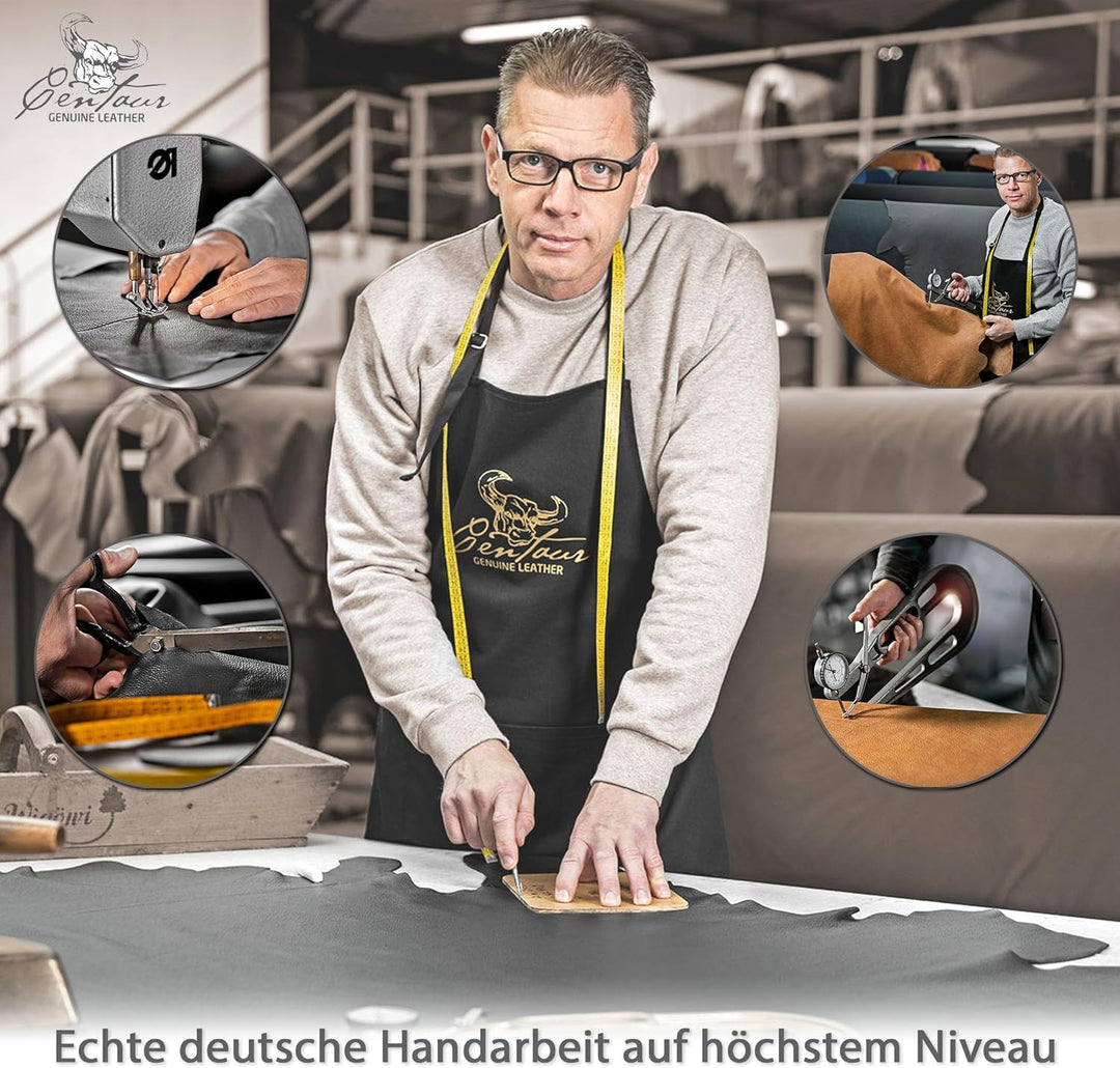 Centaur - Hochwertige Leder Schreibtischunterlage mit 90° Kantenschutz - Chocolate 55x80 cm - ideal