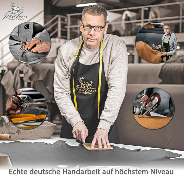 Centaur - Hochwertige Leder Schreibtischunterlage mit 90° Kantenschutz - Chocolate 55x80 cm - ideal