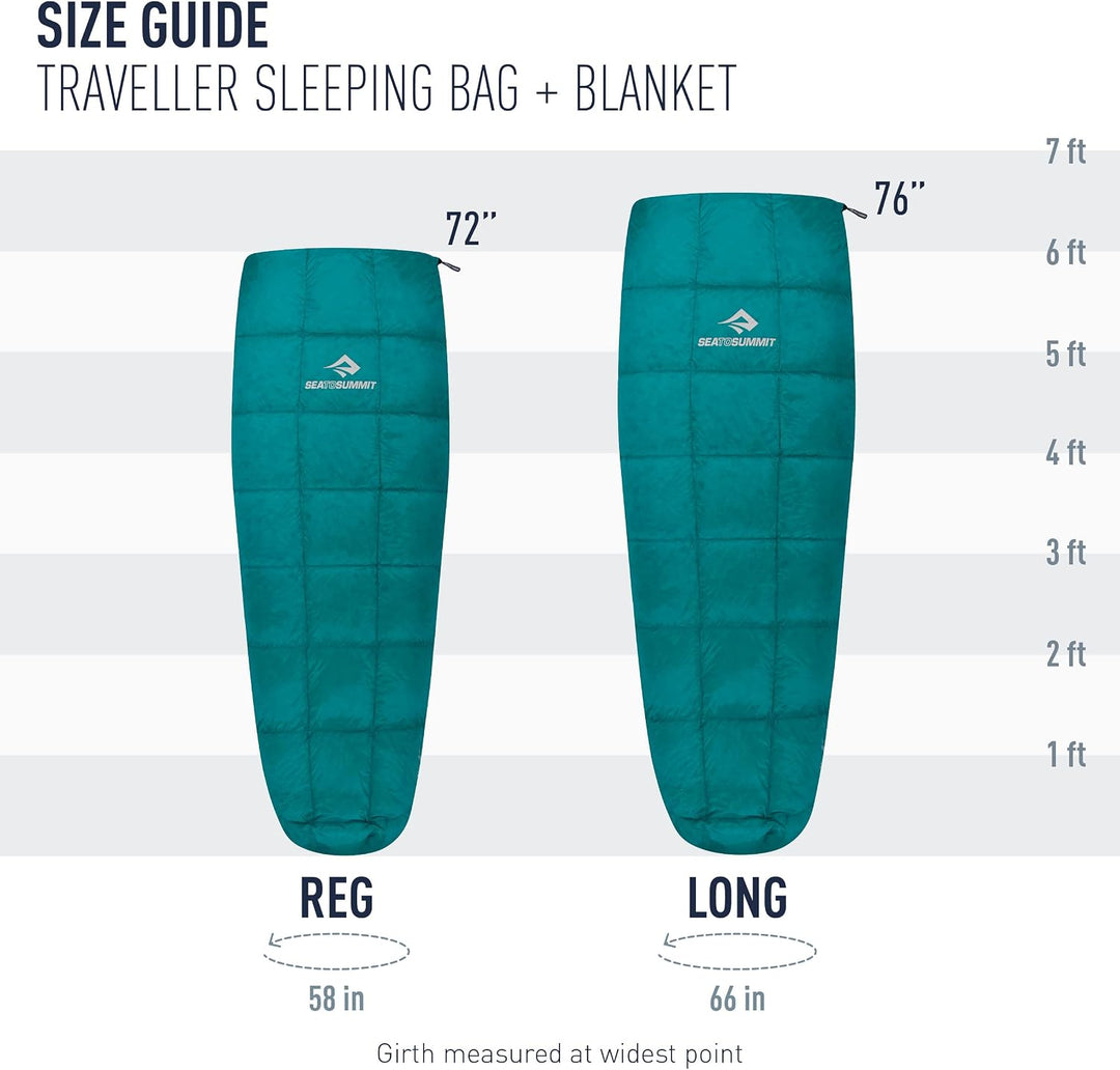Sea to Summit Traveller Down Sleeping Bag Blanket Lang 30 °C, Lang 30 °C