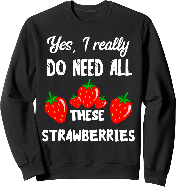 Süsse Erdbeere Sommer Früchte Leckere Erdbeeren Frucht Sweatshirt