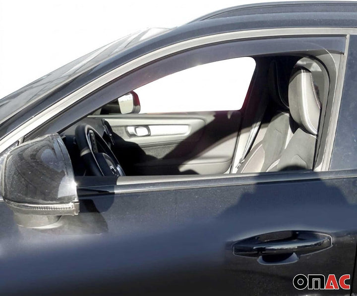 OMAC Windabweiser für Volvo XC40 2018-2026 Acryl Dunkel 4tlg Aerodynamisch Standard, Aerodynamisch S