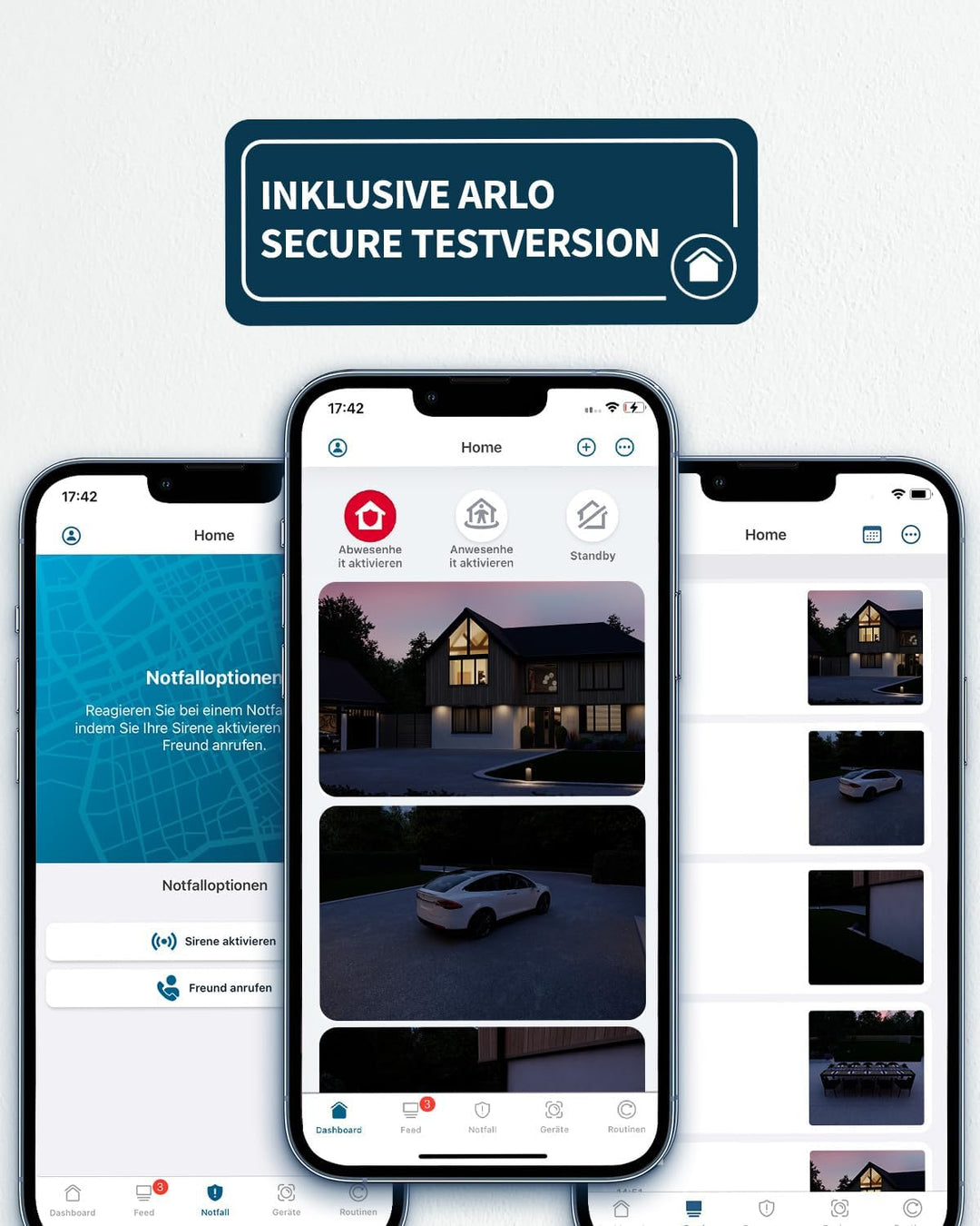 Arlo Pro 5 Überwachungskamera + USB-Stick SmartHub, 2K+ HDR Video, Kabellos, Verbesserte Farbnachtsi