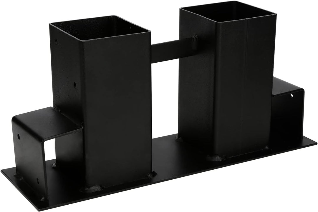 Tubiaz Holzstapelhilfe, 4er Set Schwarz Stabile Holz Stapelhilfe, Holzstapelhilfe Kaminholz Brennhol