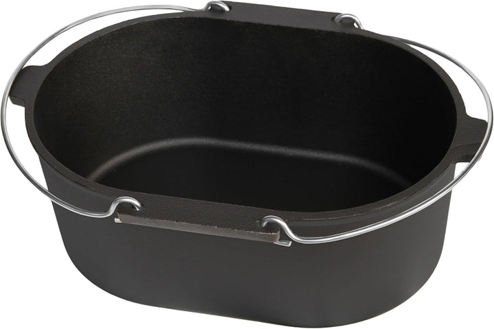 Dutch Oven Set Gusseisen 1,8L-13,6L – Feuertopf mit Deckelheber, Schmortopf mit &amp; ohne Füsse, Schlit