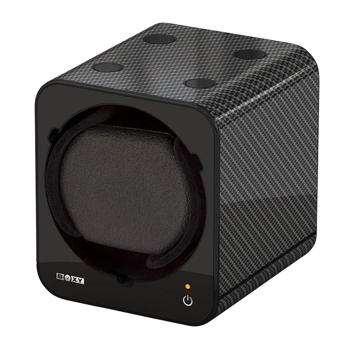STARTERSET: Boxy Uhrenbeweger Fancy Brick Carbon - von Beco-Technic- (mit Stromadapter) …