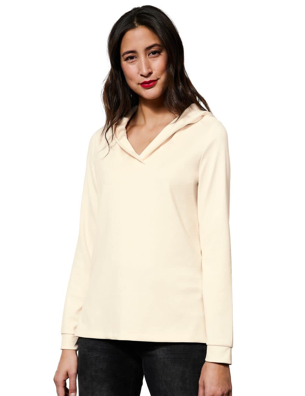 Street One Damen Hoodie 42 Creamy Beige, 42 Creamy Beige