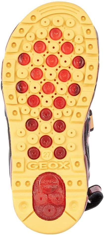 Geox Jungen J Android Boy Sandal 31 EU Black Red, 31 EU Black Red