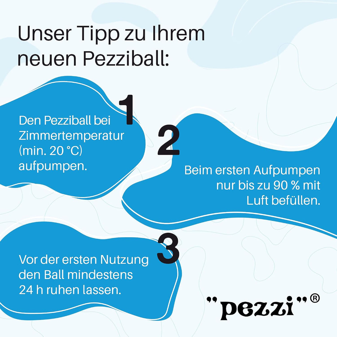 PEZZI - Gymnastikball Original Pezziball Standard 42-75cm Ø – Sitzball für Therapie, Sport &amp; Büro -