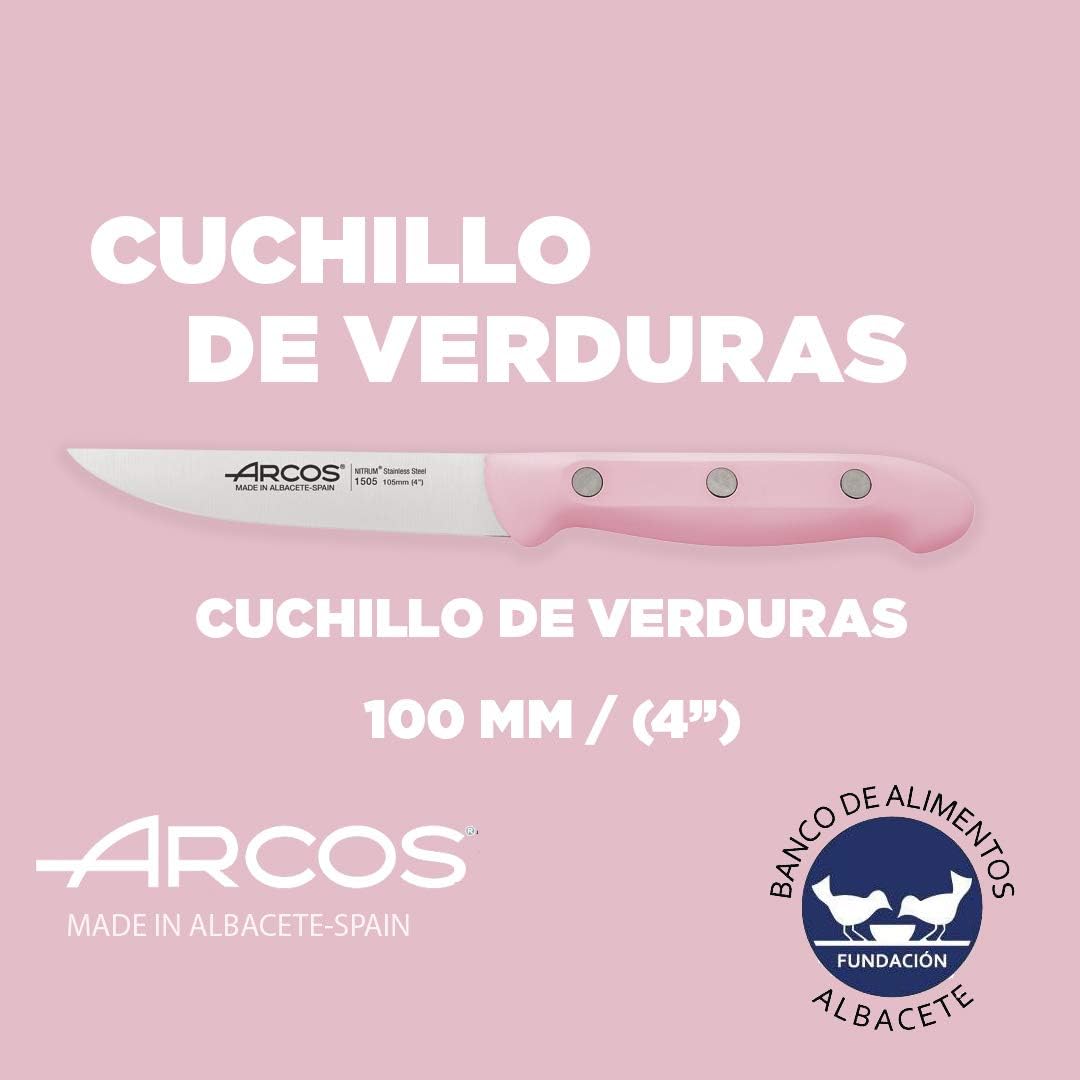 Arcos Küchenmesser-Set, Rosa, 3-teilig | Chefmesser zum Schälen von Gemüse | Limited Edition | Solid
