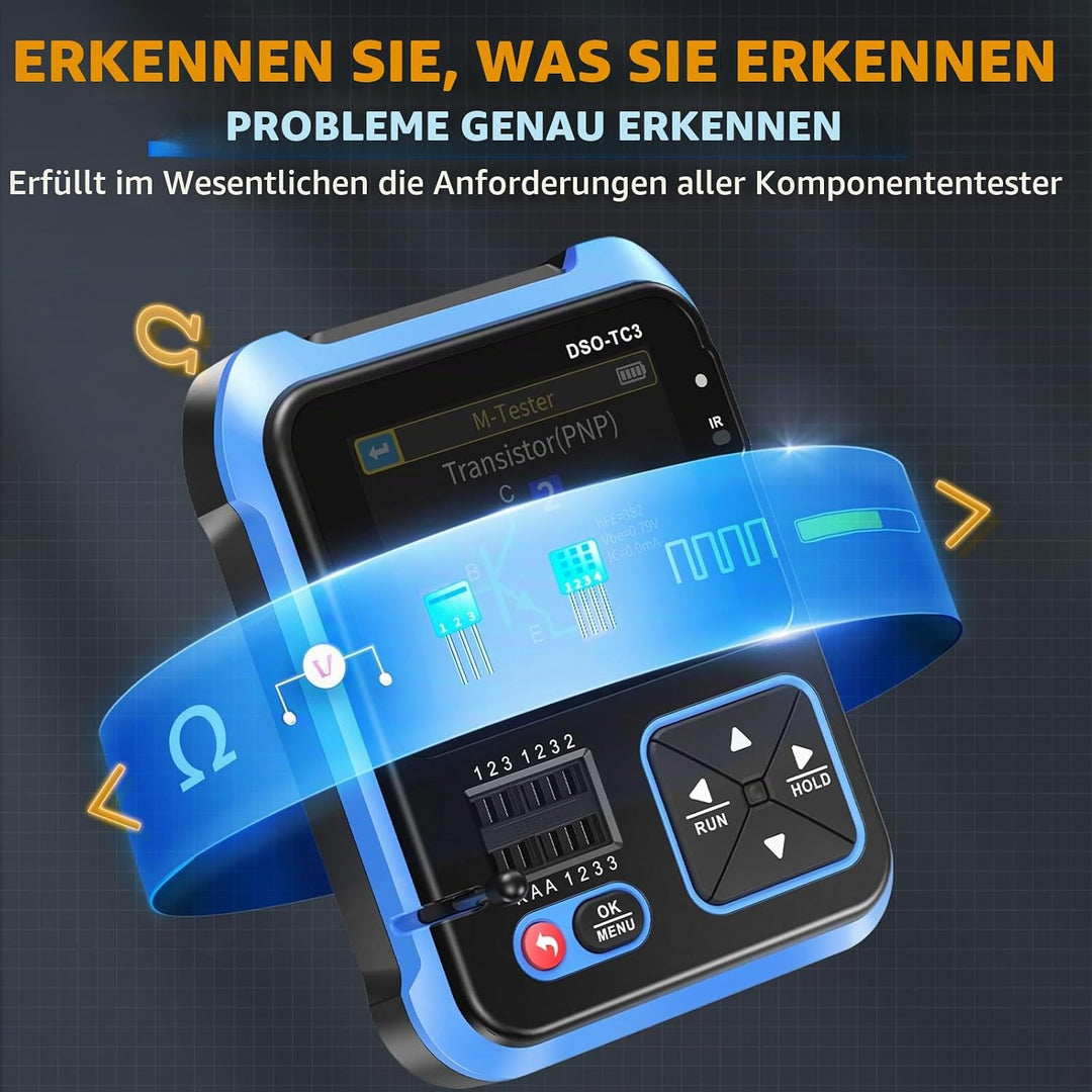 Jadeshay Oszilloskop, DSO-TC3 3-in-1 tragbares digitales Handoszilloskop, Transistortester und Signa