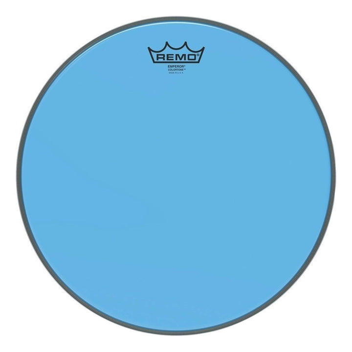 Remo Emperor Colortone Blue Drum Head, 16" 16 Inches blue, 16 Inches blue