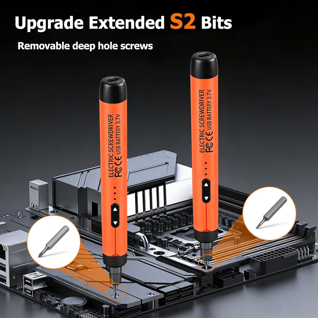 Mini Elektro Schraubendreher Set, Präzisions Elektrischer Schraubendreher 88 Orange, 88 Orange