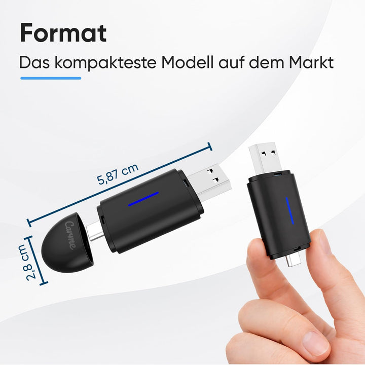 CarMe CarPlay Wireless Adapter &amp; Android Auto Wireless Adapter - Mini USB 2-in-1 Auto Dongle - Wande