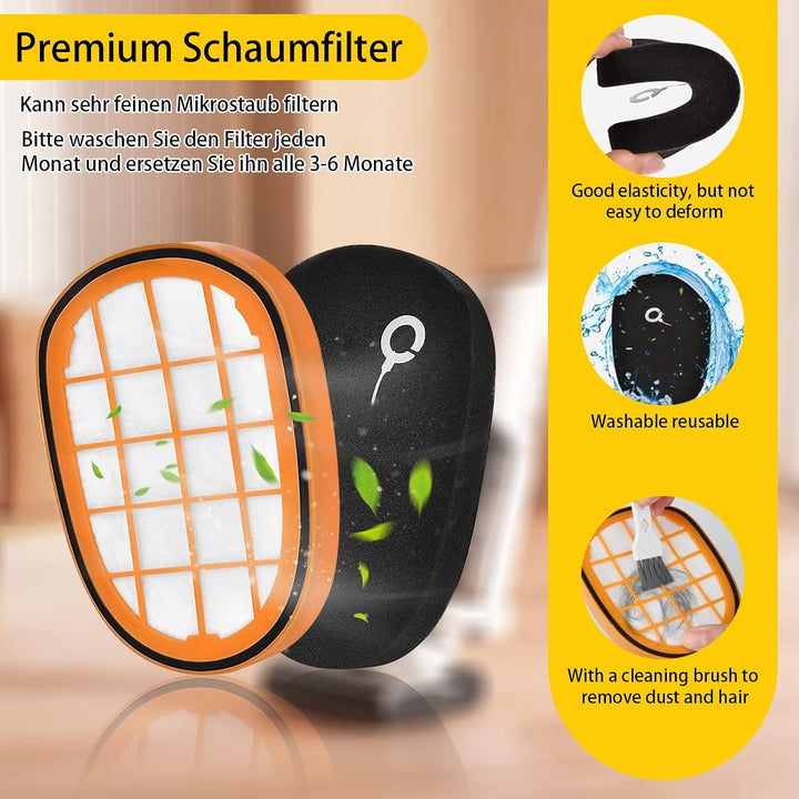 6 Stück Filter für Philips SpeedPro Max Akkusauger, FC5005/01 Ersatzfilter Zubehör für Philips FC681