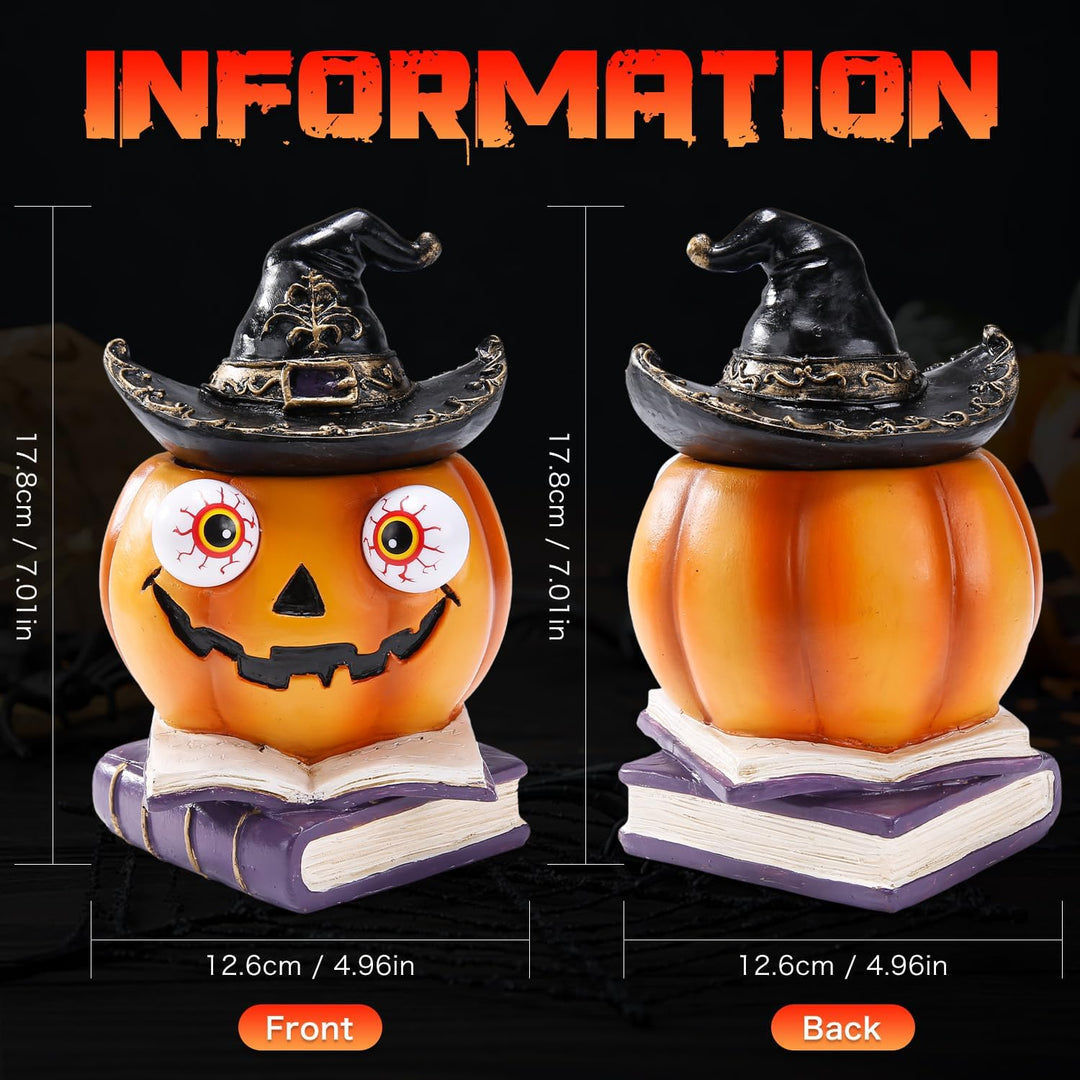 Halloween Kürbis Süssigkeitenglas Grusel Deko Keksdose Bonbonglas Harz