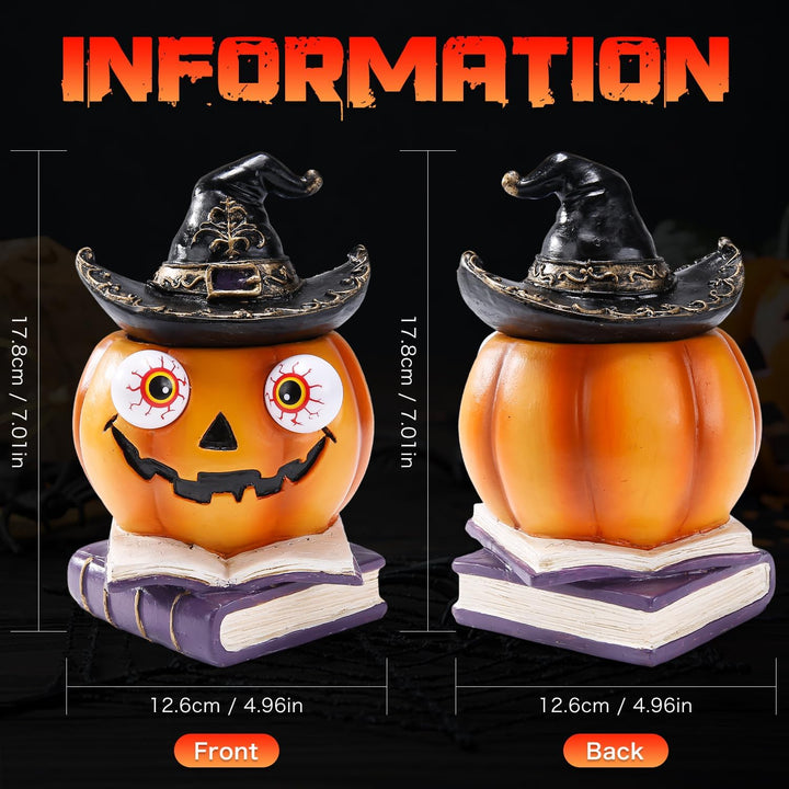 Halloween Kürbis Süssigkeitenglas Grusel Deko Keksdose Bonbonglas Harz