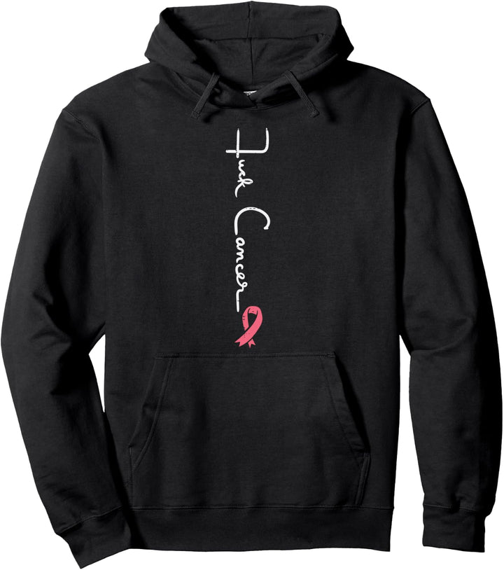 F Cancer Pink Ribbon Survivor Brustkrebs Awareness Women Pullover Hoodie