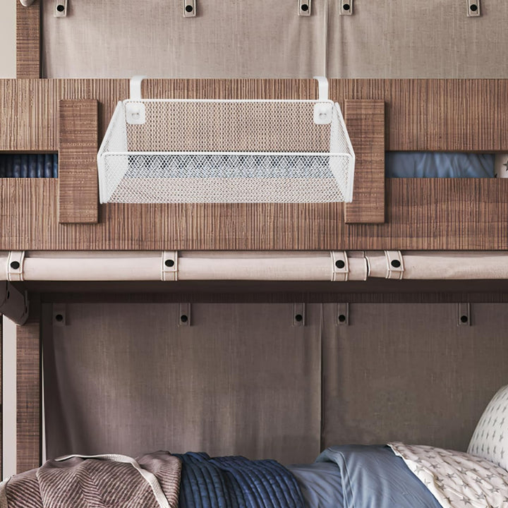 PRETYZOOM HäNgender Aufbewahrungskorb Aus Metall 27X12X9Cm Mit 10 Haken FüR Bett Organizer Zum Einhä