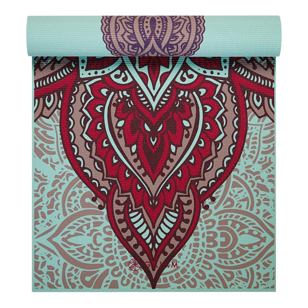 Gaiam Yogamatte – Premium 6 mm Druck beidseitig extra dick rutschfest für alle Arten von Yoga, Pilat