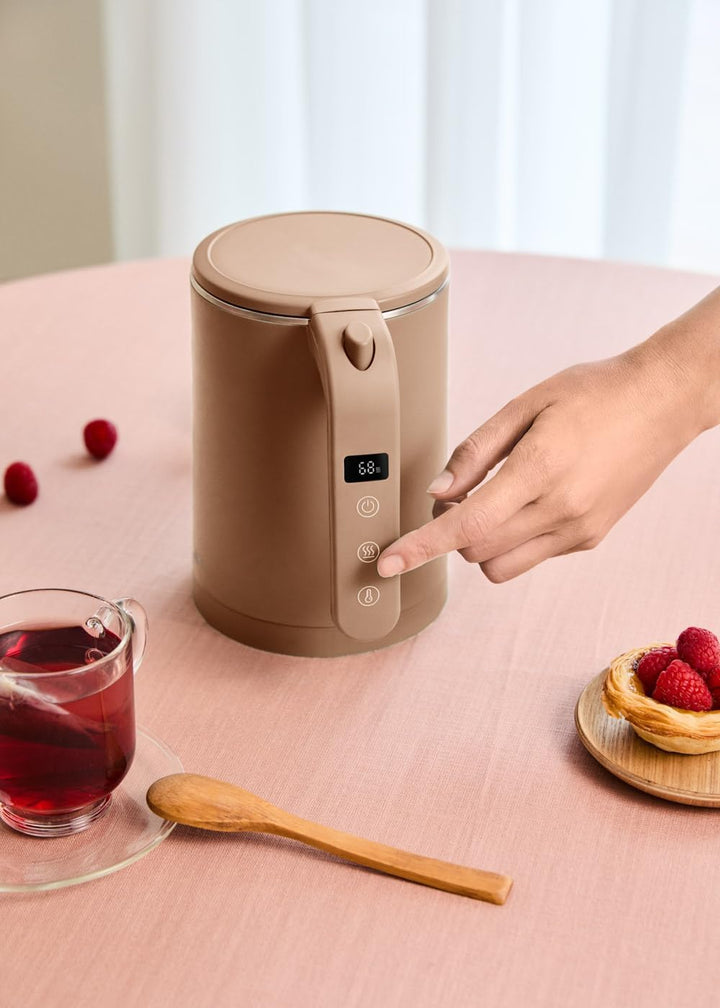 CREATE KETTLE STUDIO PRO / Elektrischer Wasserkocher, 0,6 l, Mokka/Temperaturkontrolle, Warmhaltefun