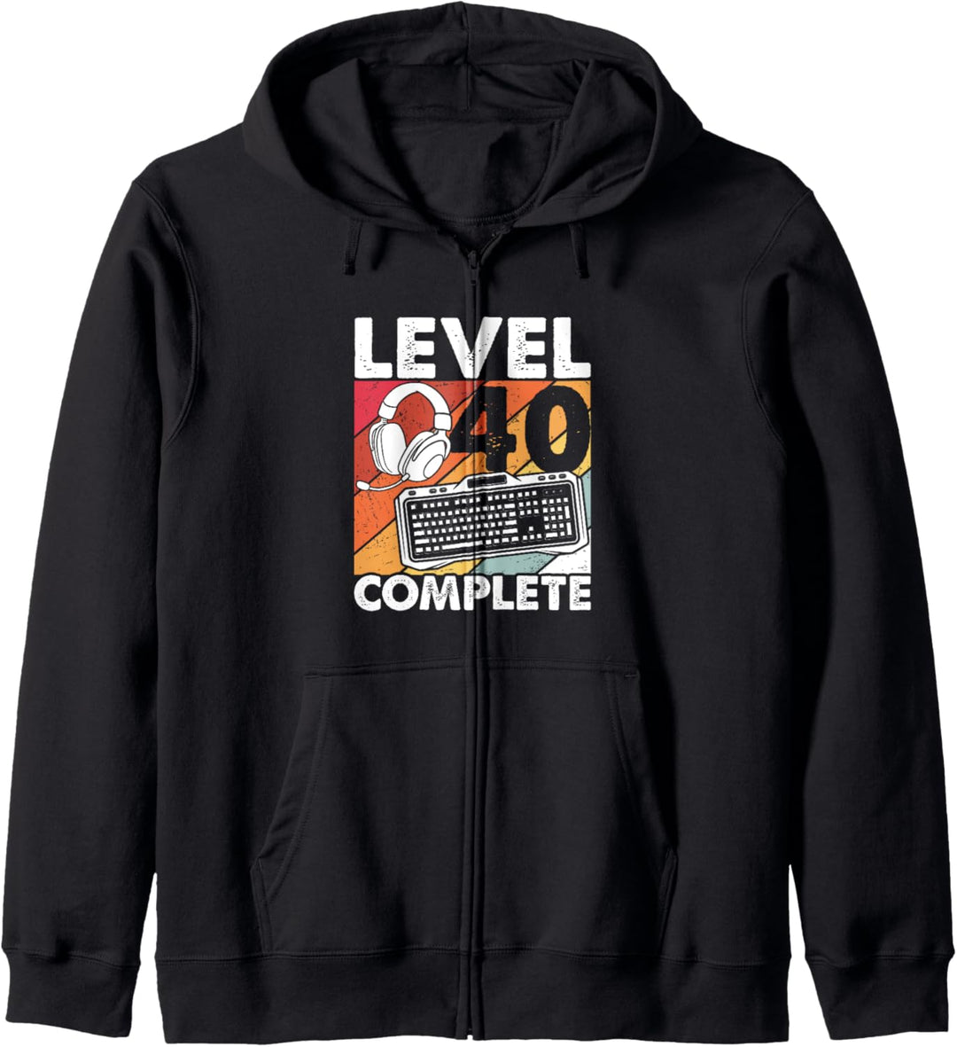 Level 40 Complete Controller Videospiele Zocken Gamer Kapuzenjacke