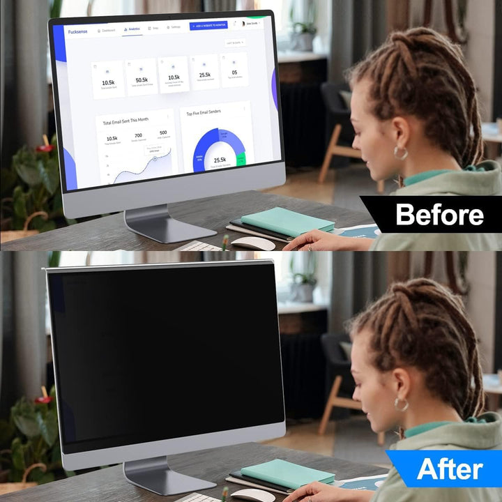 Lonkenn 23 Zoll Computer Privacy Filter, Premium Blickschutzfilter, Robust und Wiederverwendbar, Pri