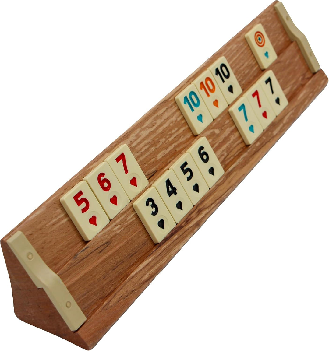 Holz Rummy Set mit Melamin Steine Echtholz Ahsap Okey Takimi