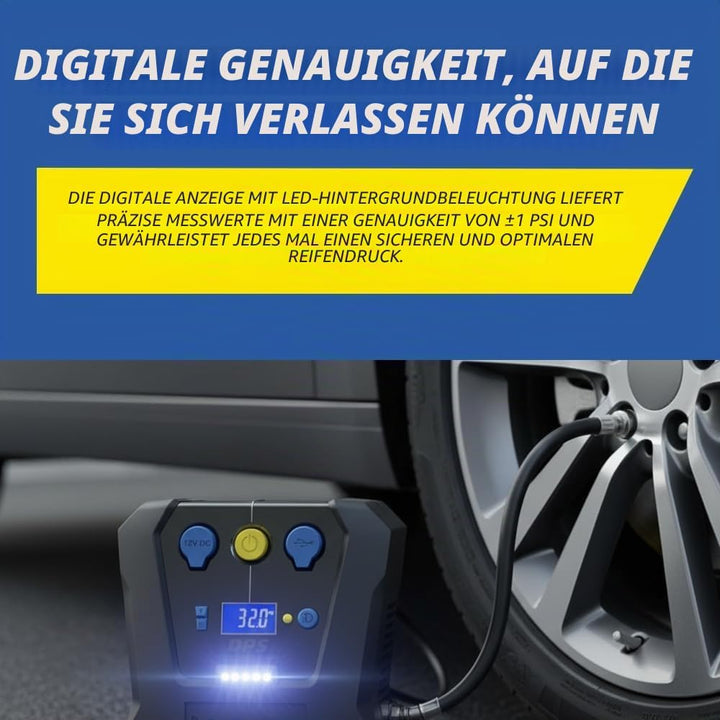 MICHELIN 62003 Luftkompressor 12v fürs Auto | Programmierbar und Digital | Reifendruck Luft Kompress