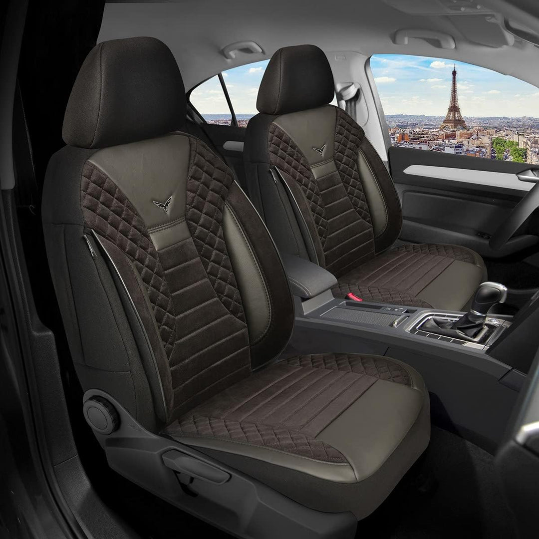 BREMER SITZBEZÜGE Mass Auto Schonbezüge kompatibel mit VW Tiguan 1 5N Fahrer &amp; Beifahrer Set ab 2007