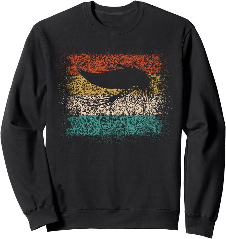 Streifen im Vintage-Stil, zum Fliegenfischen Sweatshirt