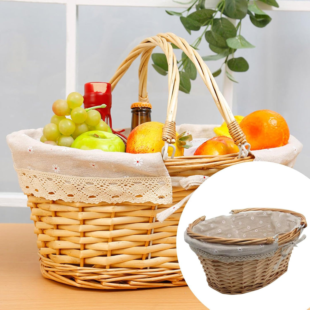 Osterkörbchen Mit Henkel, Kinder Blumenmädchen Korb, Geflochtener Geschenk Korb Klein, Osternest Auf
