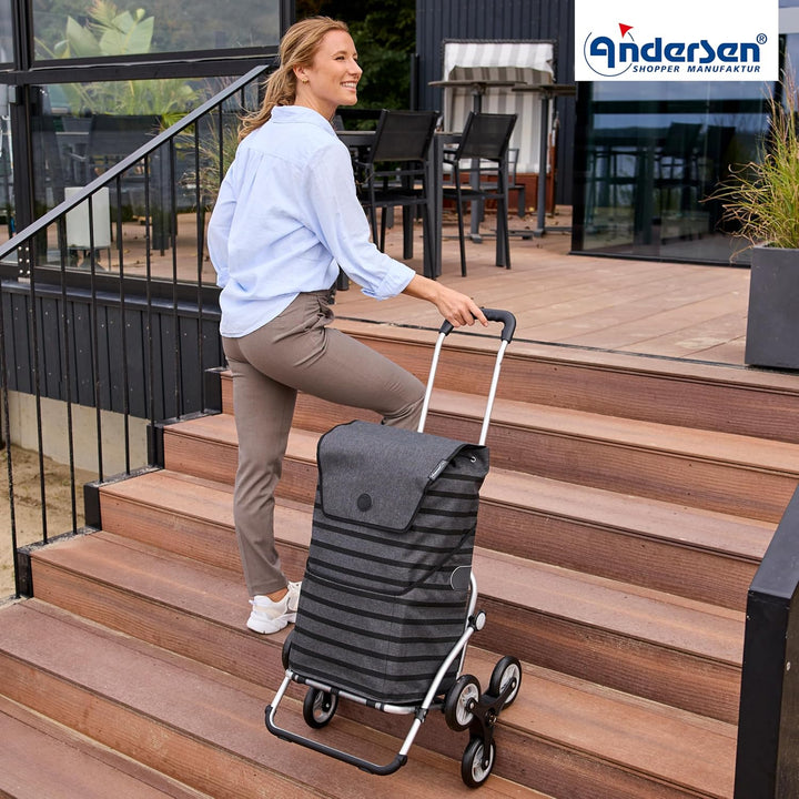 ANDERSEN Einkaufstrolley - Treppensteiger Royal Shopper Jelke anthrazit, Anthrazit