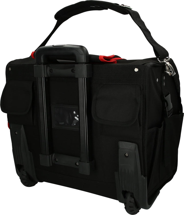 KS Tools 850.0335 ROLLBAG Universal-Werkzeugtasche XL mit Teleskop-Trolly, Rot/Schwarz