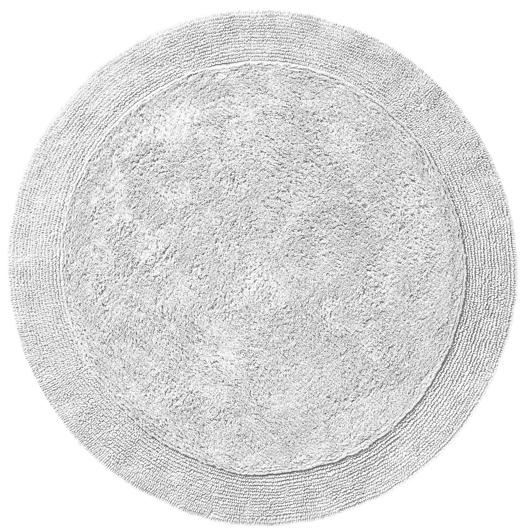 Erwin Müller Badematte, Badteppich Uni Serie Stuttgart weiss Grösse rund: 90 cm Ø - extra dick, hohe