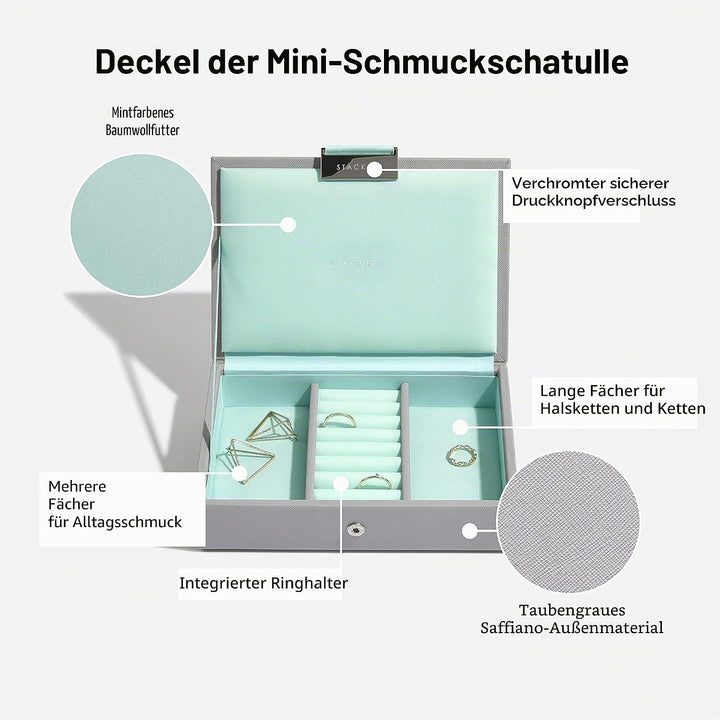 Stackers Grau Mint Mini Schmuckschatulle