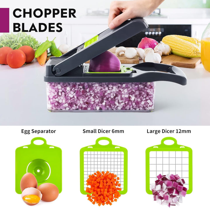 Gemüseschneider - Würfelschneider - vegetable chopper - Gemüsehobel - Geeignet für Würfe, Scheiben,