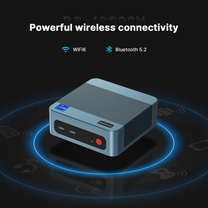 BOSGAME P2 Pro Mini-PC, Intel Core i9-12900H Prozessor bis zu 5,0 GHz, Windows 11 Pro Mini-Computer,