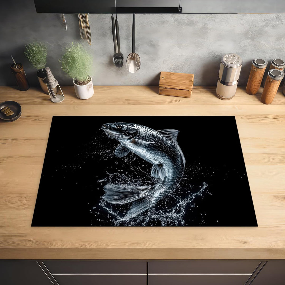 KitchenYeah© Herdabdeckplatte 75x52 cm Einteilig Ceranfeld Abdeckplatte für Induktionsschutz Ceranfe