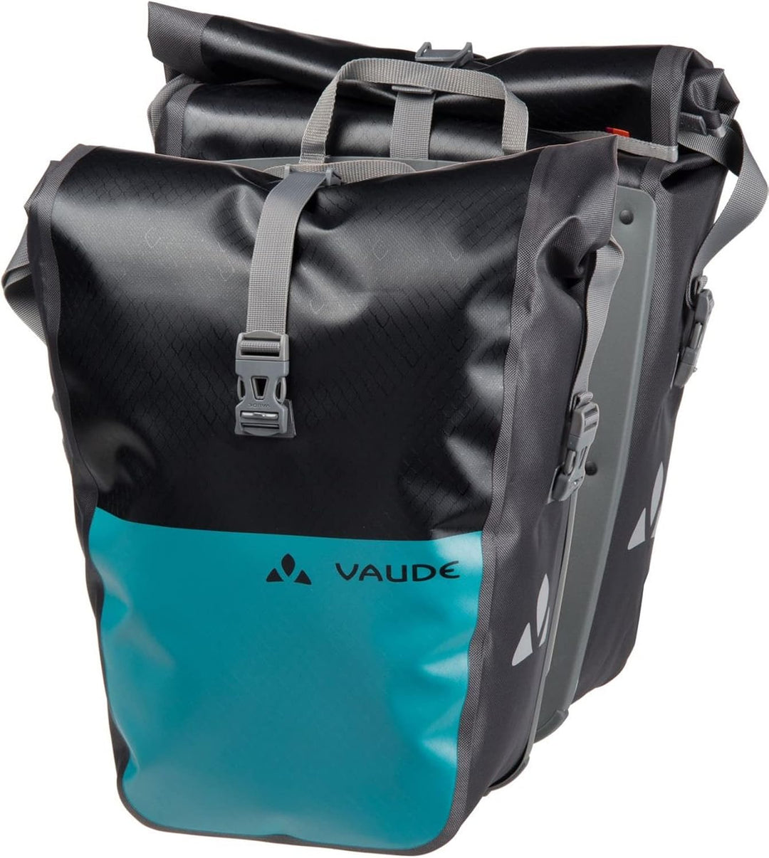 VAUDE Fahrrad Hinterradtasche Aqua Back Color, 2er Set, Made in Germany, Black/Alpine Lake, Einheits