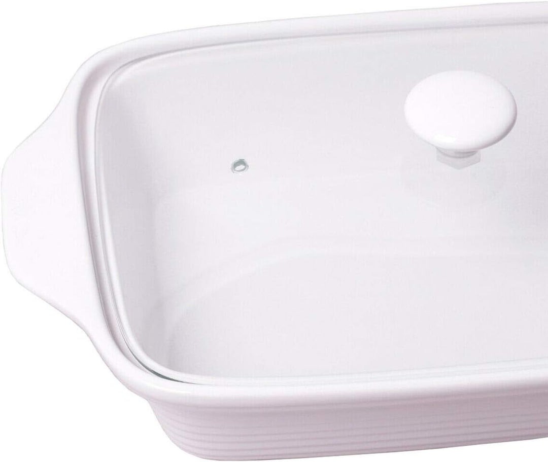 4BIG.fun Speisewärmer aus Keramik 3 L Chafing Dish Buffet-Set Keramik-Chafer Buffetwärmer Warmhalteb