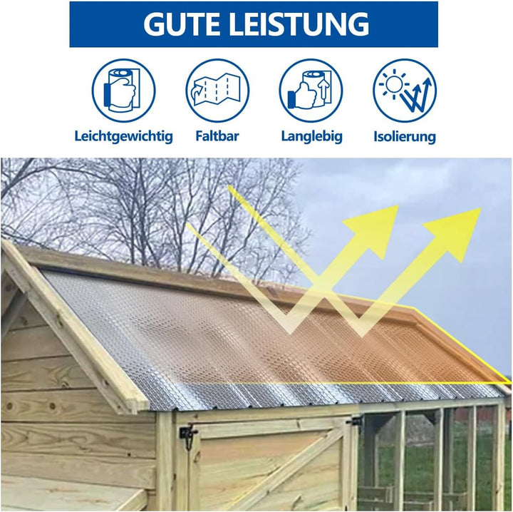 Storystore Aluminisierte Isolierfolie 60cm x 3m, 3mm Dicke Isolierung Dämmfolie Doppelseitige Alu-Lu
