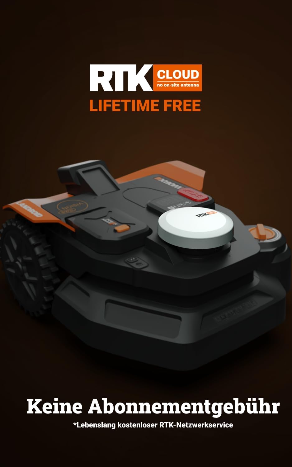 WORX Landroid Vision Cloud WR318E 2WD Mähroboter ohne Begrenzungskabel für 1800 m² (KI-Hinderniserke