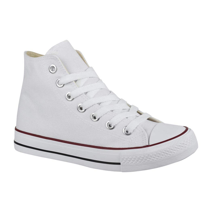 Elara Unisex Sneaker Sportschuhe High Top Turnschuh Chunkyrayan 36 EU Weiss Basic, 36 EU Weiss Basic