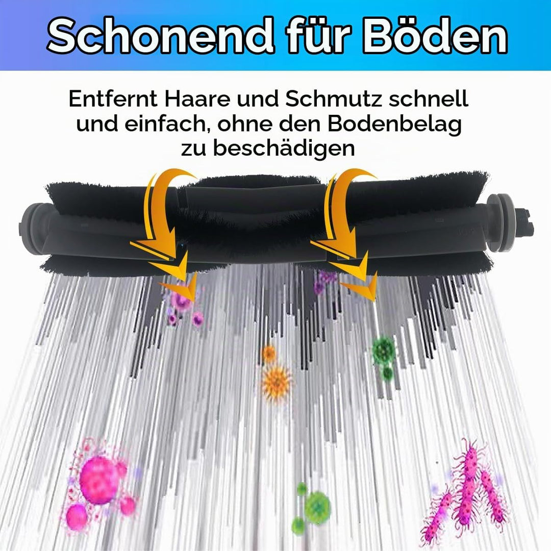 HomeTimes Ersatzteile für AIRROBO T20 Saugroboter Ersatz Zubehör mit 1 Gummibürste 2 HEPA-Filter 4 S