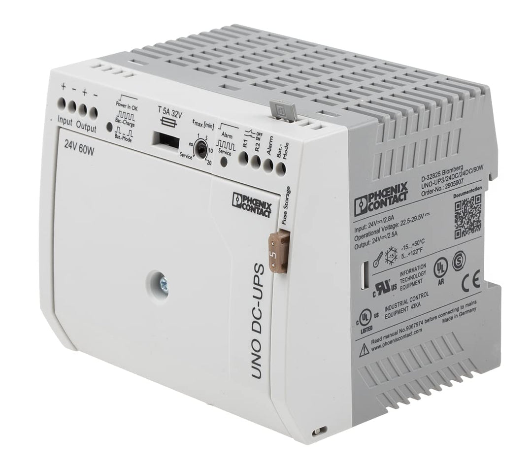 PHOENIX CONTACT UNO-UPS/24DC/24DC/60W Unterbrechungsfreie Stromversorgung mit integriertem Energiesp