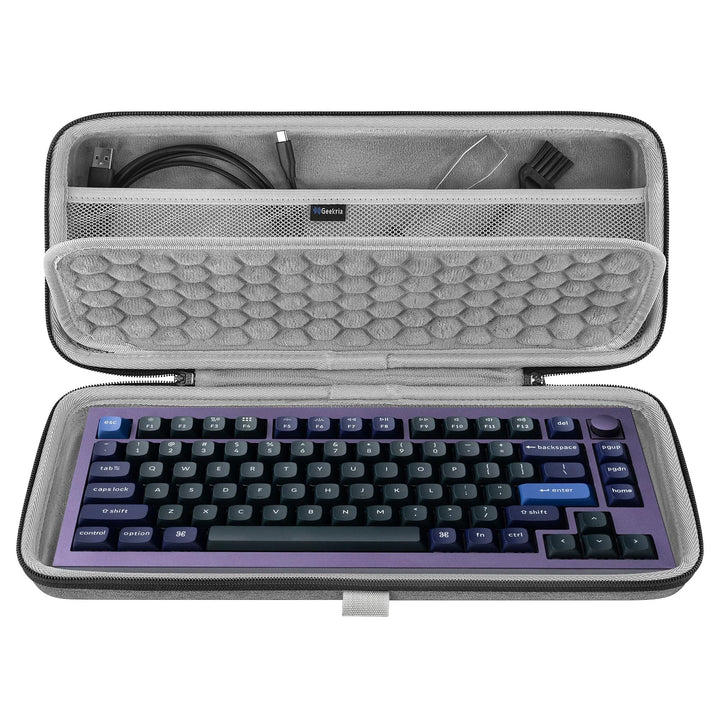 Geekria 65% kompakte Tastaturhülle, Hartschalen-Reisetasche für 68 Tasten, kompakte Tastatur, kompat