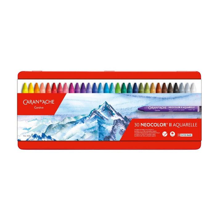 Caran d´Ache Alles voor Kleuren NEOCOLOR II, Metalen doos, 30 kleuren, rot, 7500.330 1 Mehrfarbig, 1