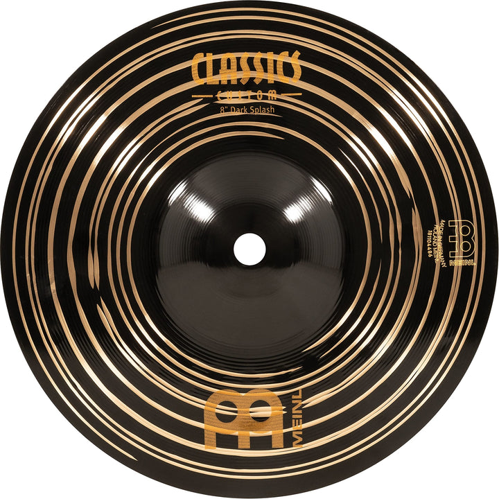 Meinl Cymbals Classics Custom Dark Splash 8 Zoll (Video) Schlagzeug Becken (20,32cm) B12 Bronze, Dun